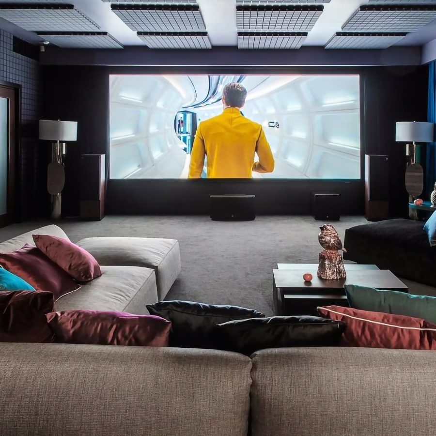 75 Beautiful Home Cinema with Carpet Ideas and Designs - February 2024-1440x1440
